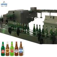 Glass bottle washing machine with bottle brush label removal recycle reusable glass bottle cleaning equipment